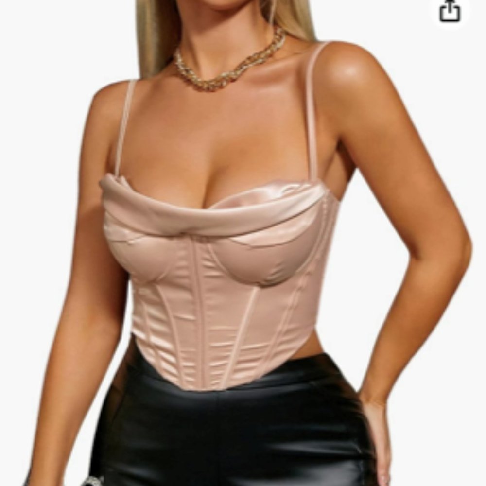 Champagne corset top